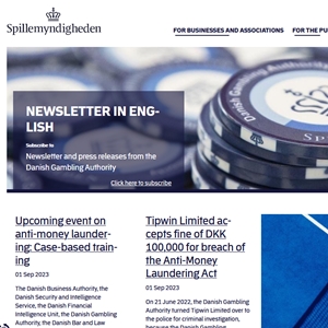 Ansicht der Website spillemyndigheden.dk